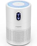 MOOKA Air Purifiers for Home Large Room up to 1076 ft², H13 True HEPA Air Filter Cleaner, Odor Eliminator, Remove Smoke Dust Pollen Pet Dander, Night Light(Available for California)