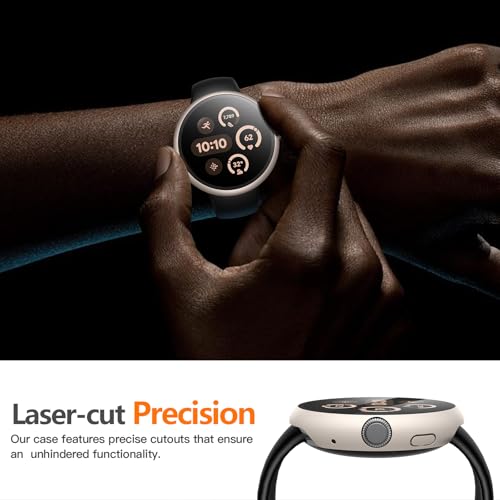Image of Misxi 2-Pack Hard PC Screen Protector Case Compatible with Google Pixel Watch 3 (2024) 41mm, Easy Installation Lightweight Ultra-thin Protective Cover for Pixel Watch 3, 1 Starlight + 1 Transparent