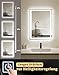 Mursche Spiegel Bad Badspiegel mit Beleuchtung - LED Badezimmerspiegel 50x70 cm Wandspiegel Badezimmer IP44 mit Touch-Schalter und Uhr Entfogger-Funktion Licht Dimmbar 3000K-6500K