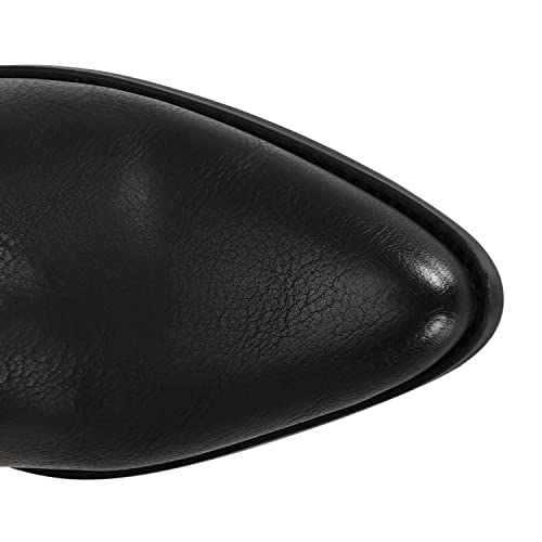 Shesole Women's Fringe Western Boots Wide Calf Riding Cowgirl Cowboy Boots Black Us 7 #TOP2