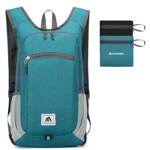 flintronic Sac à Dos Pliable Ultraléger 16L, Sac à dos de Randonnée, Backpack Packable Daypack, Étanche, pour Homme Femme Randonnée Voyage Camping Cyclisme