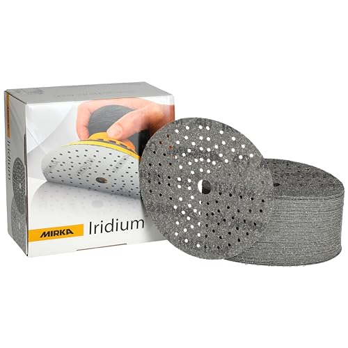 Mirka Iridium Papier abrasif Premium Ø 150mm autoagrippant 121 trous,