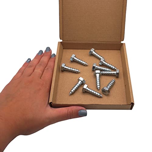 SKIR'CO (10 pcs) DIN 571 Zinc Plated Steel Hexagon Head Wood Screws M8 x 30 mm, Coach Screws, Hex Screw, Lag Bolts - Image 4