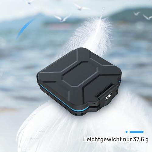 JJC Speicherkarten Hülle Schlanker Halter für 4 SD SDXC SDHC und 8 Micro SD Micro SDXC Micro SDHC TF Karten, Wasserbeständiger Stoßfest Tragbare SD Card Aufbewahrungsbox Organizer