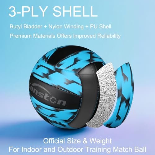 Image of Senston Size 5 Volleyball - Soft & Durable Microfiber Cover for Adults & Youth | Official Size for Indoor, Outdoor, Beach & Gym Training | Includes Air Pump