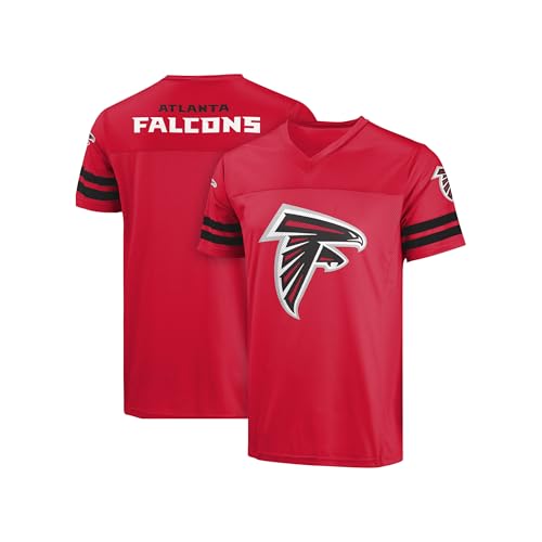 FOCO NFL Mens Officially Licensed Primary Logo Game Day Team Jersey (Small Atlanta Falcons - Red)