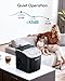 EUHOMY Countertop Ice Maker Machine with Handle, 26lbs in 24Hrs, 9 Ice Cubes Ready in 6 Mins, Auto-Cleaning Portable Ice Maker with Basket and Scoop, for Home/Kitchen/Camping/RV. (Black)