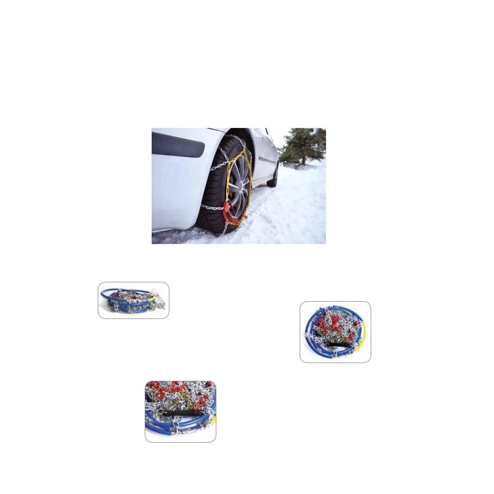 Cadenas para Nieve Y Hielo Cadena para Nieve DE Coche para Ruedas con TAMAÑO DE NEUMÁTICOS 285/50-18 (99968010) 1 PAR DE Cadenas DE Enlaces Rombos DE 16 MM = 2 Piezas HOMOLOGADAS