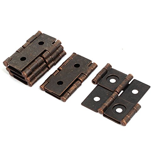 DealMux 47mmx45mmx5mm Estilo Antiguo Doble Acción Pantalla Plegable Bisagra Tono Cobre 5pcs