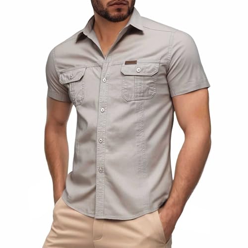 Chemise été polo sans avec poche-avant contre la chaleur quotidienne