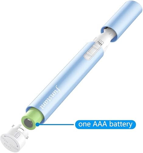 Miniatura 8 de Funstant Recortadora de cejas, maquinilla de afeitar eléctrica de precisión para mujeres, con pilas, removedor de vello facial con peine sin