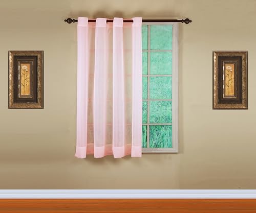 Image of Today's Curtain, Emelia Grommet Sheer Panel 63 inch Rose, 59 inch W x 63 inch L
