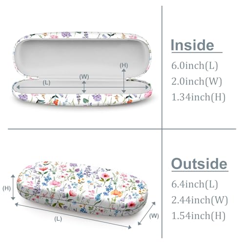 Image of FINTIE Hard Shell Eyeglasses Case, Portable Protective Glasses Cover Eyeglass Holder Box with Cleaning Cloth for Men Women
