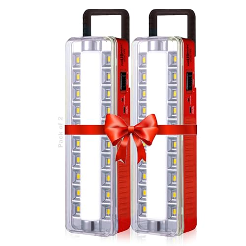 Image of Pick Ur Needs Rechargeable Home Emergency Tube +10 SMD LED Floor Lantern Lamp Light (Dark Red)