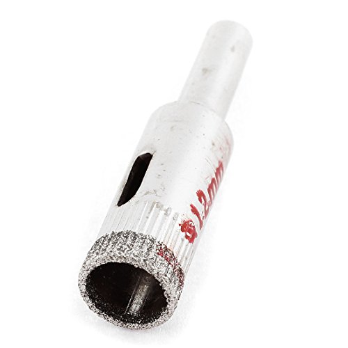 Aexit Glass Tile Hole Saws & Accessories 12mm Cutting Dia Diamond Coated Hole Saw Drill Bit Hole Saw Sets 6 Pcs