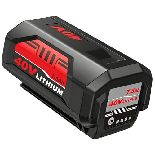 Fhybat 7500mAh 1 Pack OP4075A Battery Replacement for Ryobi 40V Battery Compatible with Ryobi 40 Volt Batteries OP40601 OP40602 OP4050 OP40501 OP4040 OP40404(Red)