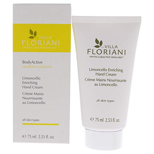 Villa Floriani Crema de manos enriquecedora - Limoncello para mujer, crema de 2.5 onzas