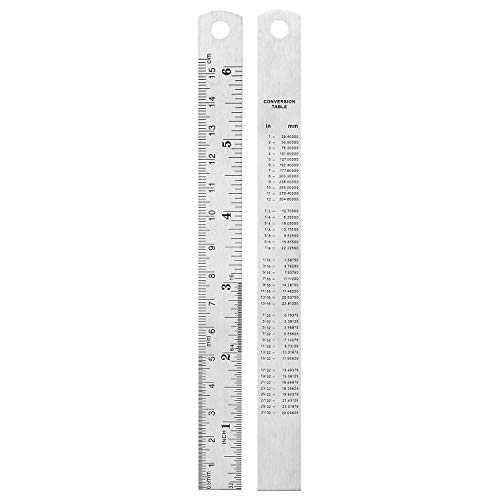 Amazon Basics 6-Inch Stainless Steel Ruler, 4-Pack #TOP1