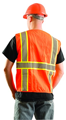 Image of Occunomix LUX-ATRANS-O5X Classic Solid Two-Tone Surveyor Vests, 5X-Large, Orange