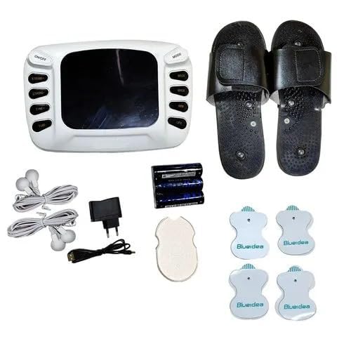 Electronic Pulse Massager Machine with Foot Massage Slippers, EMS Therapy Device, Digital Body Relaxation Massager Kit with Electrode Pads, Home Wellness Equipment-image-40