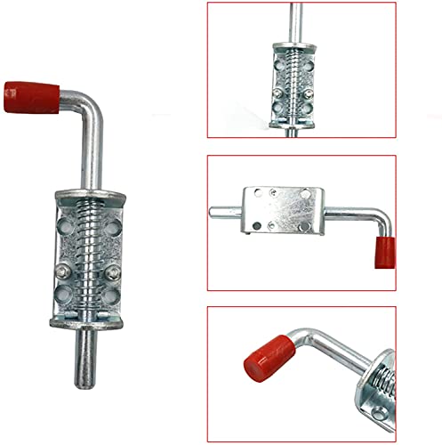 Hyddnice Metal Lock Barrel Bolt Spring Loaded Latch 6.6 Inch W/Grip Heavy Duty For Gate Shed Door Tailgate Trailer Garage(10) #TOP2