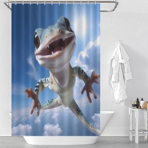 Rideau de douche imperméable lavable en machine rideau baignoire polyester caméléon 122x183cm - 2