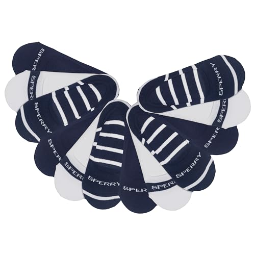 Sperry Women's Authentic Original Boat Shoe Liner Socks-3 Pair Pack-No Show Combed Cotton Comfort