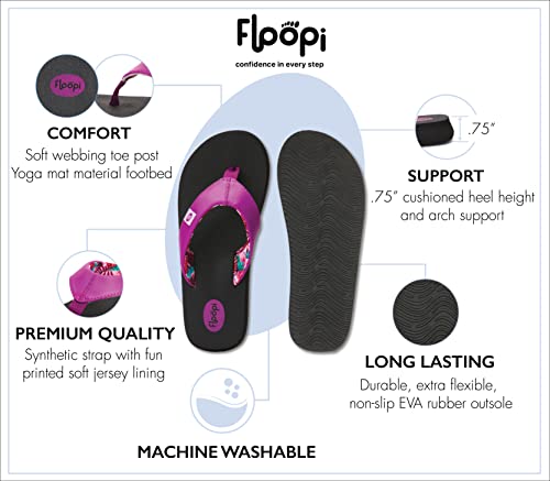 Image of Floopi Flip Flops for Women Flat Yoga Mat Thong Womens Sandals Ladies Beach Sandals with Indoor & Outdoor Anti Skid Soles