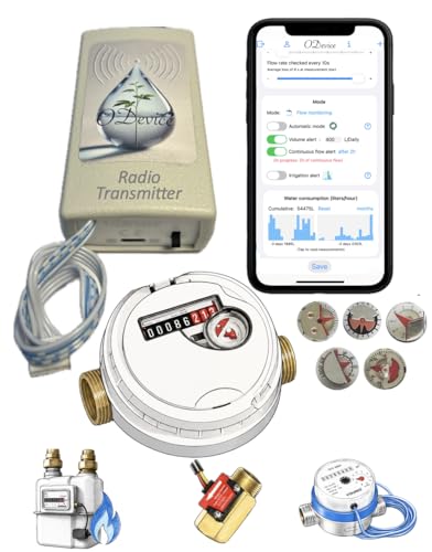 Kit Compteur à Disque Métallique ODevice WiFi Lora pour détection fuite eau