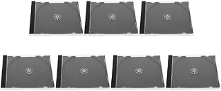 7 Piece Black Plastic CD DVD Storage Cases for Single Discs