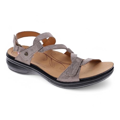 Image of Revere Shoes Emerald Back Strap Sandal for Women - Leather Sandals with Adjustable Straps - Lightweight Arch Support - Comfort Walking Sandals