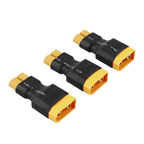 Adaptador conector XT90 macho a XT60 hembra x3 miniatura 1