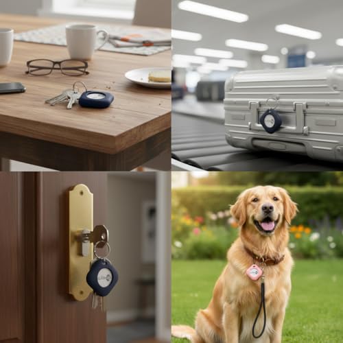 Image of CustoTag Item Finder for iOS 2 Pack | Compatible with Find My | Loud 90dB Alert | Item Sharing | 1 Year Battery | Free Case | Locate Keys, Luggage, Pets, Valuables | No SIM Needed (No Holder)