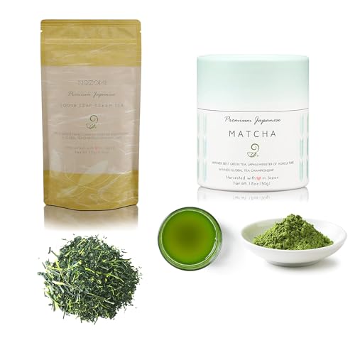 Té japonés matcha y nozomi en set variedad natural miniatura 1
