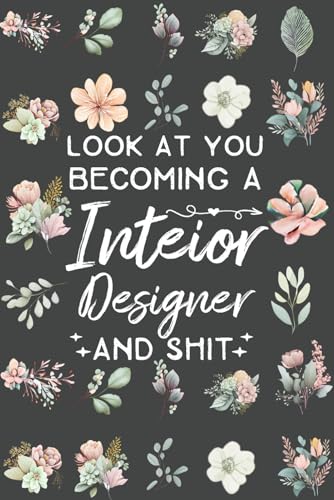 Interior Designer Gifts: Funny Interior Designer Quote with a Watercolor Floral Notebook for Women image 2