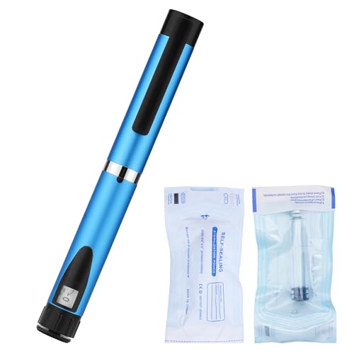 60 Unit Reusable Pen Injector Include 2pcs 3mL Cartridges and Protect Case