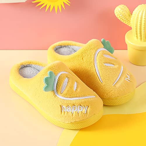 Girls Boys Home Slippers Warm Carrot House Slippers for Toddler Kids Lined Winter Indoor Fuzzy Soft Warm Slippers2