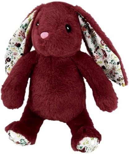 Pet Lou Promo Rabbit, 15-inch Height, Burgundy, Super Soft, Animal Plush Toys