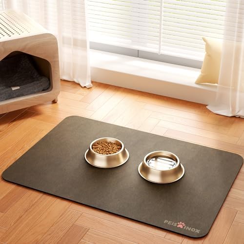 Cat Dog Food Mat, Rapid Water Absorption Dog Mat for Food and Water,100% Waterproof Cat Dog Bowl Mat, Pet Food Mat for Messy Drinkers to Protect Floors, Pet Accessories Supplies