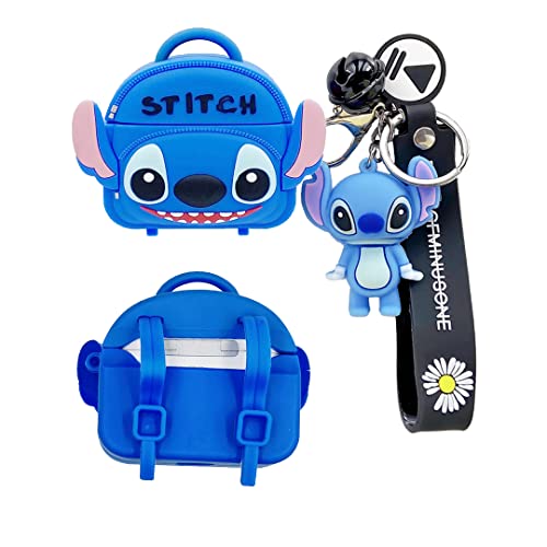 Cute Stitch Backpack Case For Airpod Pro 1Rd Generation, Soft Silicone Airpod Pro Case With Lanyard Keychain Cute Fashion Funny Cartoon Shoulder Bag Protective Design Skin For Girls Women Airpod Pro #TOP1