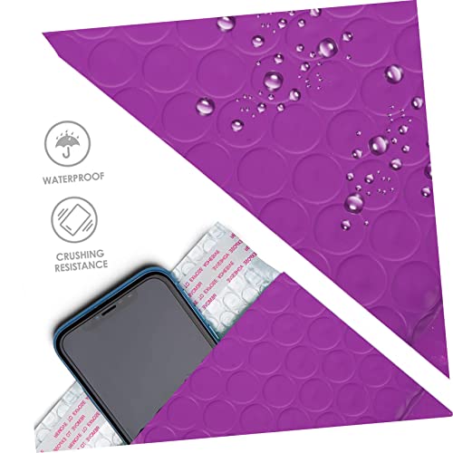 BCOATH 25 Peças Saco De Bolhas Roxo À Prova De Rasgo Sacos De Correio Kraft Sacos De Envelope De Bol