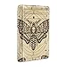 Moth Dead Head Slim Minimalist Wallet, Front Pocket RFID Leather Blocking Card Holder Case for Men Women Girls Ladies, Stylish Printing Gift