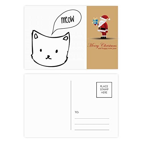 Cartes postales chat blanc lot de 20 papeterie chaton mignon correspondance et vœux