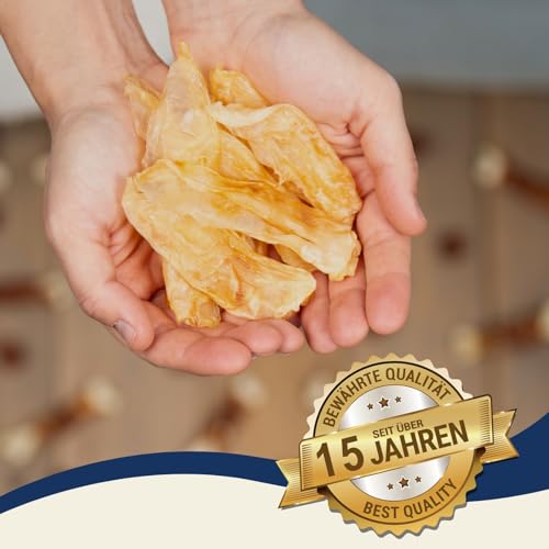 Lyra Pet® 1 kg Kaninchenohren getrocknet | Naturbelassener Kausnack | Gut verträgliches Leckerli | Ideale Proteinquelle für Hunde | Reich an Kollagen | Fettarm & nährstoffreich | Schonend getrocknet