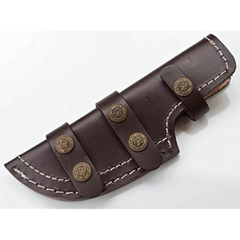 Whole Earth Supply Dark Brown Thick Leather Tracker Sheath Blade Knife Blanks Knives Case Large Big Cover
