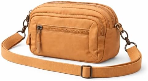 Bolsa Transversal Feminina Poliéster 4 Compartimentos com Zíper A...