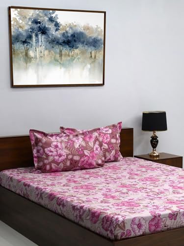 See full amazon price history chart for Bombay Dyeing Queen Sheet Set, 100% Pure Cotton, 104 Thread Count, Queen Size Bedsheet with 2 Pillow Covers, Super Soft, Blumen Bedsheets Collection (Pink) Bombay Dyeing Queen Sheet Set, 100% Pure Cotton, 104 Thread Count, Queen Size Bedsheet with 2 Pillow Covers, Super Soft, Blumen Bedsheets Collection (Pink) (B0D3QDLZFP) Amazon Price History, Amazon Price Tracker