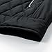 Mens Diamond Quilted Bomber Jacket Stand Collar Lightweight Varsity Jackets Winter Warm Padded Coats Outwear (Black,X-Large)
