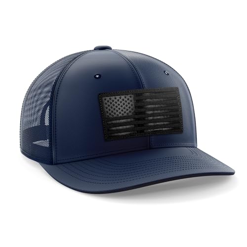 Image of Tactical Pro Supply Leather Flag Patch Snapbacks Hat for Men and Women