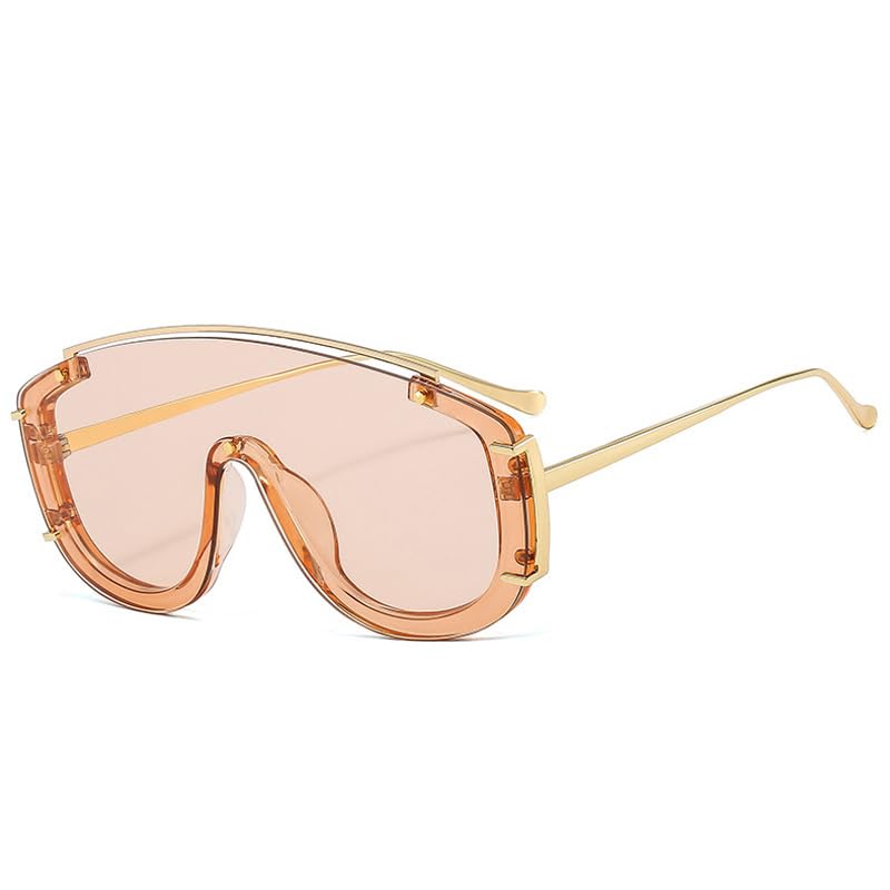 Lunettes de soleil UV400 monobloc avec verres en dégradé coloré et rivets